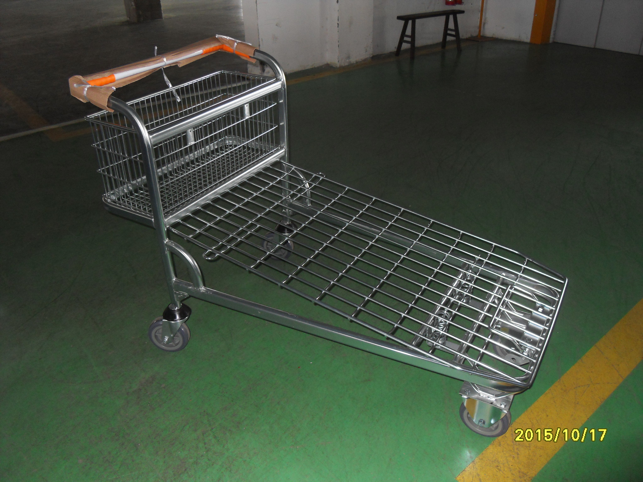 Cash And Carry Warehouse Trolleys , 4 Swivel 6.4 Inch Pu Casters