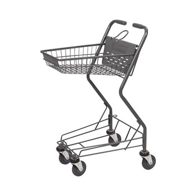 Mua Xe đẩy siêu thị màu xám phong cách Nhật Bản Xe đẩy cửa hàng tạp hóa Xe đẩy hàng CE online manufacture