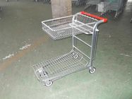 Warehouse cargo plat form trolley with top folding basket and 4 swivel flat casters