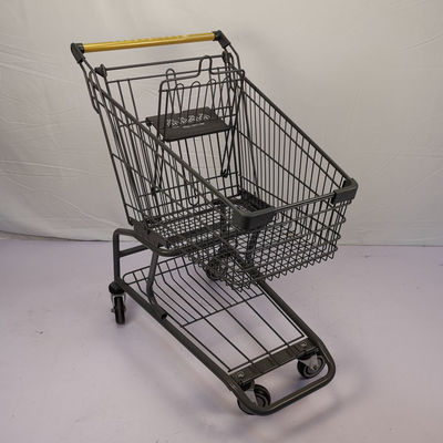 Mua Xe đẩy mua sắm siêu thị màu xám 60L Chuỗi cửa hàng bán lẻ Giỏ hàng có bánh xe TPR online manufacture