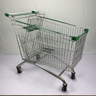 Super Large 275L Grocery Shopping Trolley Q195 Steel Metal Shopping Cart