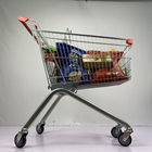 CE 125L European Large Shopping Cart 110kgs Loading Capacity Metal Shopping Trolley