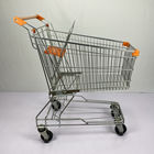 Asian Style 125L Conventional Metal Handcart Chain Supermarket Warehouse Trolley With High Sales Volume