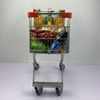 Russian Type Metal Shopping Trolley 125L Supermarket Grocery Trolly Cart