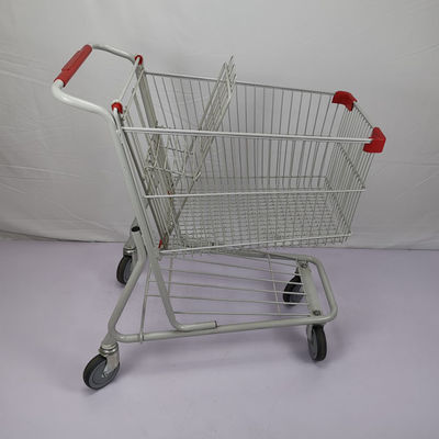Mua Sơn tĩnh điện màu trắng Xe đẩy mua sắm siêu thị 100L có bánh xe Tente TPR online manufacture