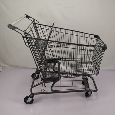 Mua Xe đẩy mua sắm bằng kim loại màu xám 150L Xe đẩy mua hàng bằng thép sơn tĩnh điện online manufacture