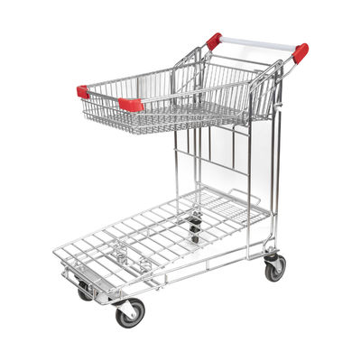 Mua Xe đẩy kho hạng nặng hai lớp kẽm Xe đẩy kiểm đếm siêu thị online manufacture