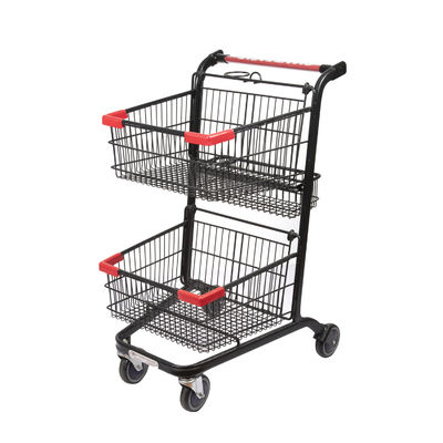 Mua Giỏ hai lớp Xe đẩy siêu thị Xe đẩy Cửa hàng tạp hóa Xe đẩy mua sắm hạng nhẹ online manufacture