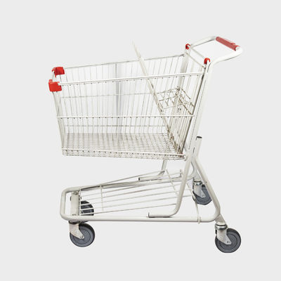 Mua Xe đẩy mua sắm bằng kim loại kiểu Mỹ 100L Xe đẩy màu xám trắng Xe đẩy hàng tạp hóa có bánh xe TENTE online manufacture