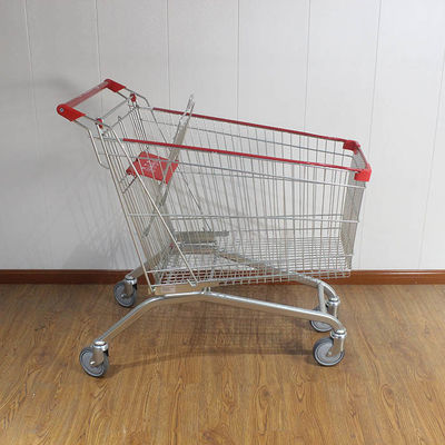 Mua 180L cửa hàng đại lý Thị trường siêu thị Châu Âu Đan galvanized Xe mua sắm với dải bọc cạnh online manufacture