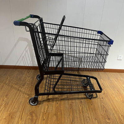 Mua Commercial Mesh Body Shopping Cart American Style Xe bán hàng siêu thị với tay cầm cốc sản xuất trực tuyến